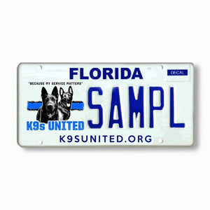 K9s United Florida License Plate (Pre-Sale) - K9s United